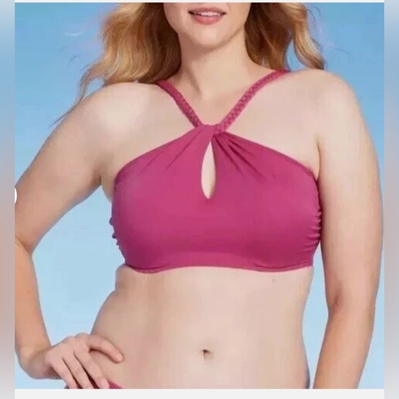 Shade & Shore Swim NwT Fuchsia  Top Size 38D - Picture 1 of 8